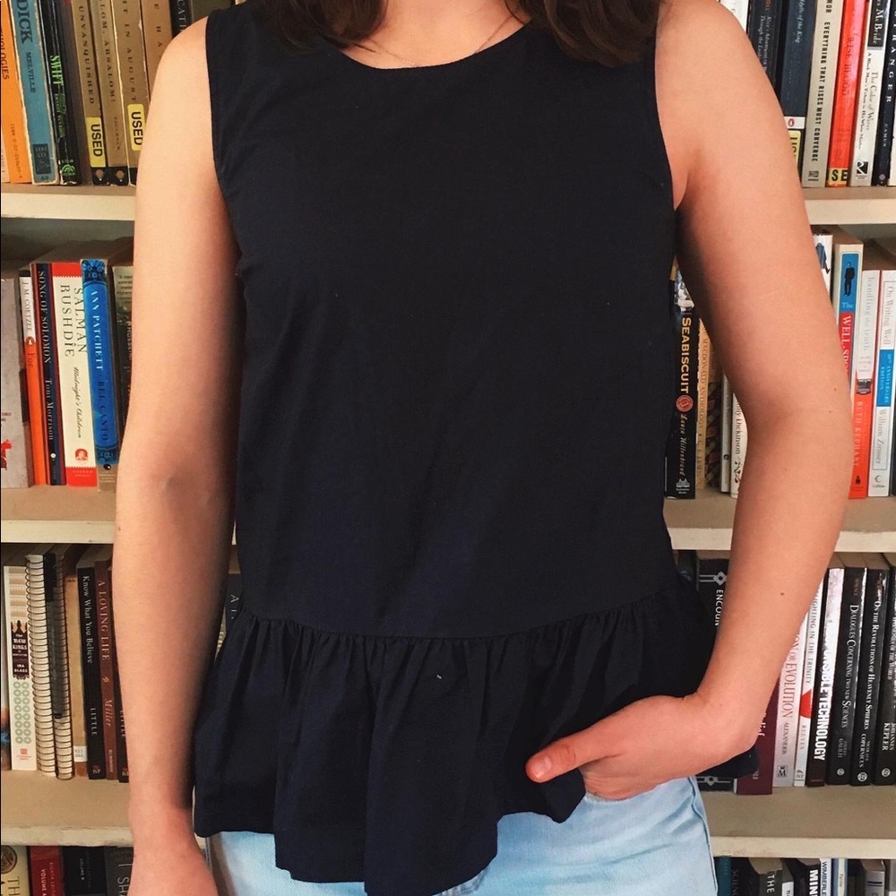 3/$15 J.Crew navy sleeveless blouse